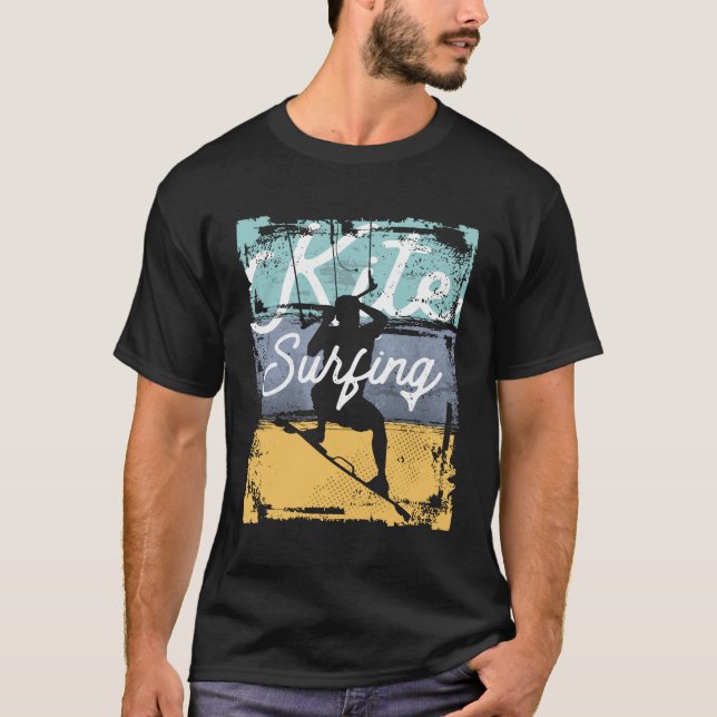 Vintages Kitesurfen Extremsport T-Shirt (Vorderseite)