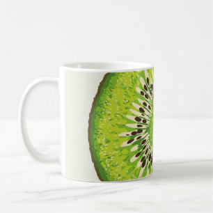 Vintages Kiwi-Slice-Muster. Kaffeetasse
