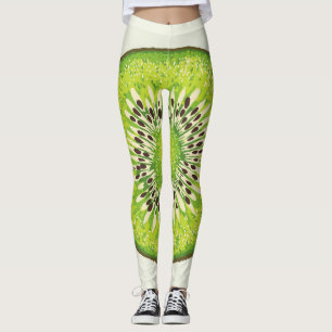 Vintages Kiwi-Slice-Muster. Leggings
