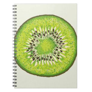 Vintages Kiwi-Slice-Muster. Notizblock