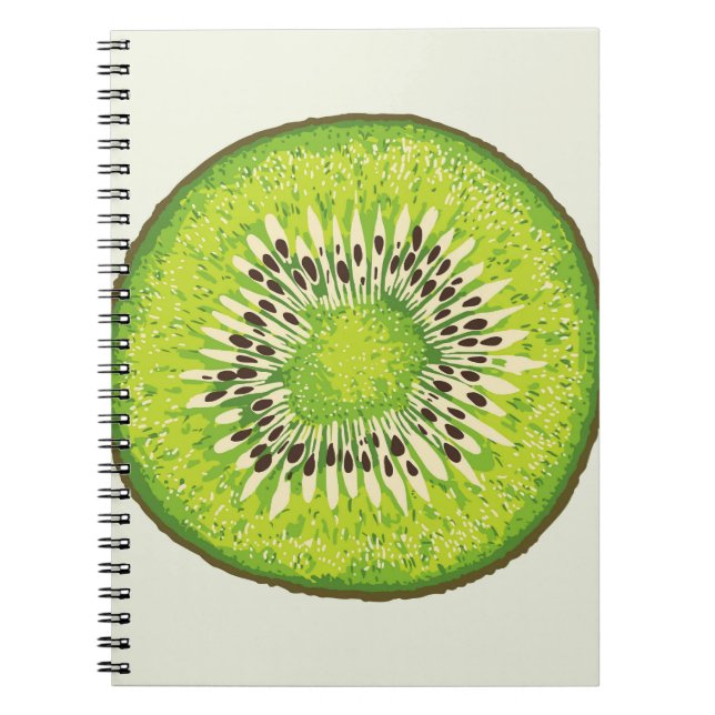 Vintages Kiwi-Slice-Muster. Notizblock (Vorderseite)