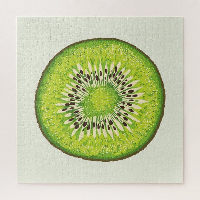 Vintages Kiwi-Slice-Muster. Puzzle (Vertikal)