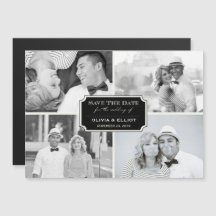 Vintages klassisches Buchzeichen Vier Foto Save th