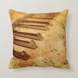 Vintages Klavier befestigt dekoratives Kissen