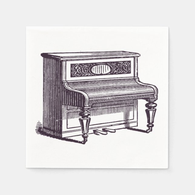 Vintages Klavier Serviette (Vorderseite)