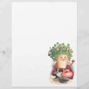 Vintages Kleeblatt Herz und St. Patrick's Day
