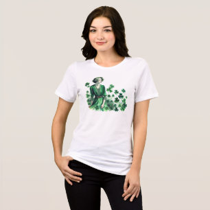 Vintages Kleeblatt St. Patrick's Day Frau Tri-Blend Shirt
