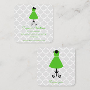 Vintages Kleid - Nahkampf und Veränderungen Quadratische Visitenkarte