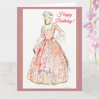 Vintages Kleid, zum Geburtstag glücklich