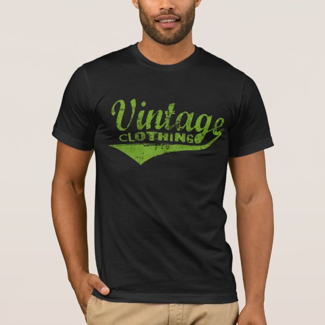 Vintages Kleidungs-Grün T-Shirt (Vorderseite)