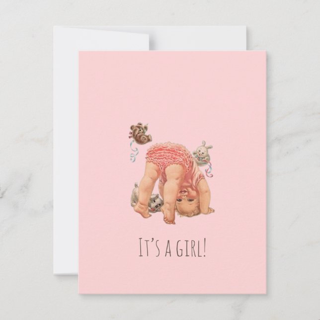 Vintages kleines Baby-Duschgeschenk (Vorderseite)