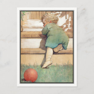 Vintages Kleinkind und Ball von Jessie Willcox Smi Postkarte