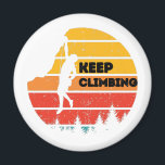 Vintages Klettern Retro Kletterwand Silhouette Magnet<br><div class="desc">Das Vintage Kletterdesign von phpdesigns ist perfekt für Kletterer,  die Retro Klettern Liebe. Oder geben Sie dieses coole Vintage Indoor Kletterdesign als Geburtstag- oder Weihnachtsgeschenk für Ihren Kletterfreund. Holen Sie sich einen Kletterer ein einzigartiges und lustiges Geschenk in diesem Jahr.</div>