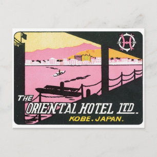 Vintages Kobe Japan Hotel Postkarte