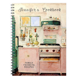Vintages Kochbuch Notizblock