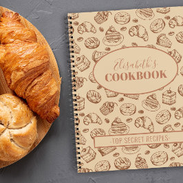 Vintages Kochbuch personalisiertes Rezept-Journal Notizbuch