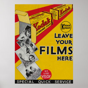 Vintages Kodak-Werbeplakat Poster