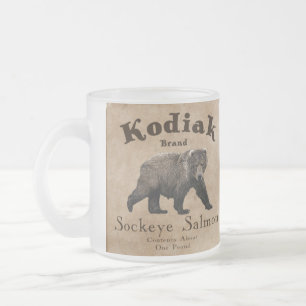 Vintages Kodiak-Lachs-Label Mattglastasse