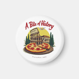 Vintages Kolosseum Rom & Neapolitanische Pizza Kun Magnet