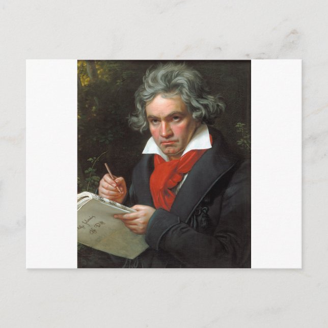 Vintages Komponistenportrait, Ludwig von Beethoven Postkarte (Vorderseite)