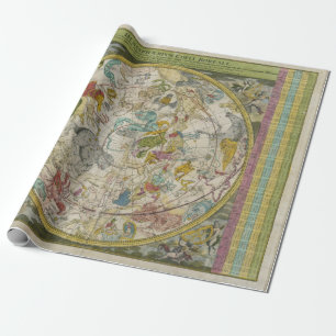 Vintages Konstellationspapier Geschenkpapier