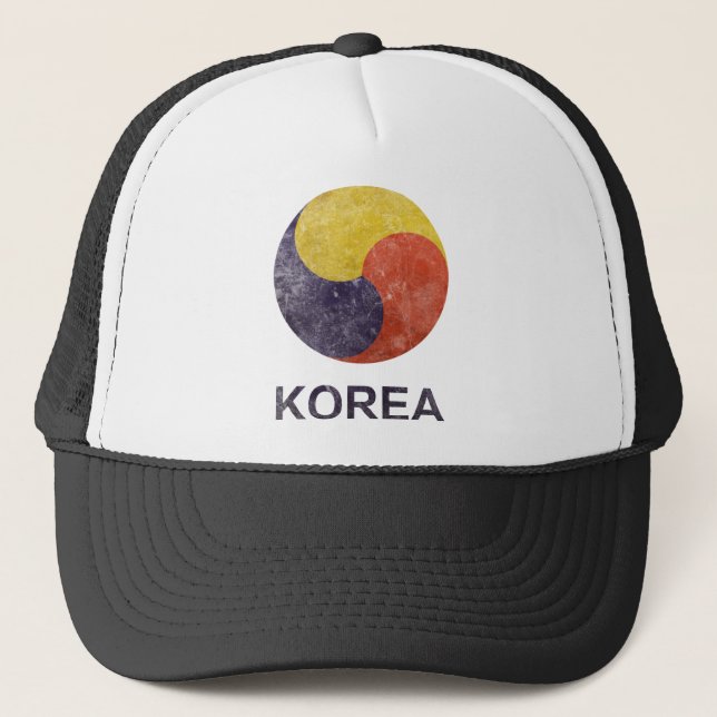 Vintages Korea Truckerkappe (Vorderseite)