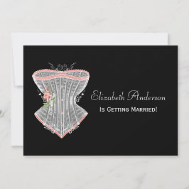 Vintages Korsett-persönliches Wäsche-Brautparty Einladung