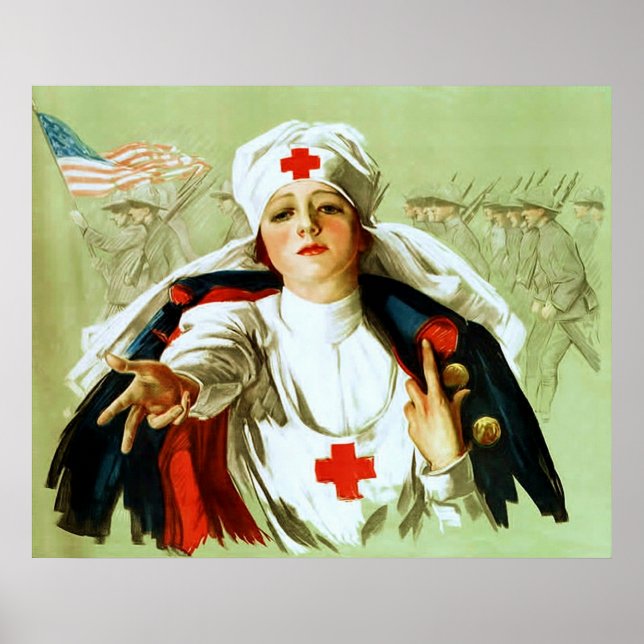 Vintages Krankenpflegeposter ~ Weltkrieg 1. Poster (Vorne)