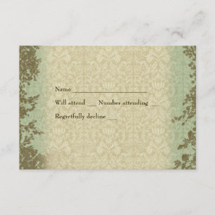 Vintages Kreuz gemusterte uAwg mit Umschlag RSVP Karte