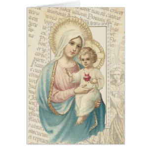 Vintages Kreuz mit Lilien lateinischem Text und