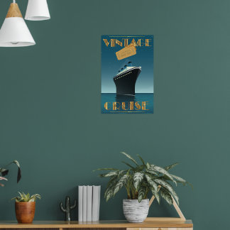 Vintages Kreuzfahrtschiff Poster