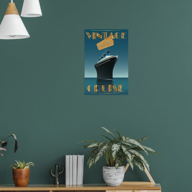 Vintages Kreuzfahrtschiff Poster (Wohnzimmer 1)
