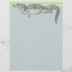 Vintages Krokodil-Papier