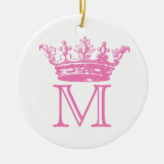 Vintages Kronen-Monogramm Keramikornament