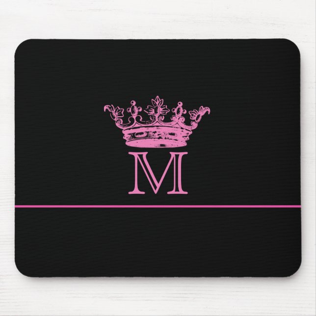 Vintages Kronen-Monogramm Mousepad (Vorne)