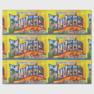 Vintages Kuba - Gruß aus Havanna Geschenkpapier