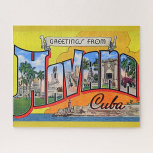 Vintages Kuba - Gruß aus Havanna Puzzle