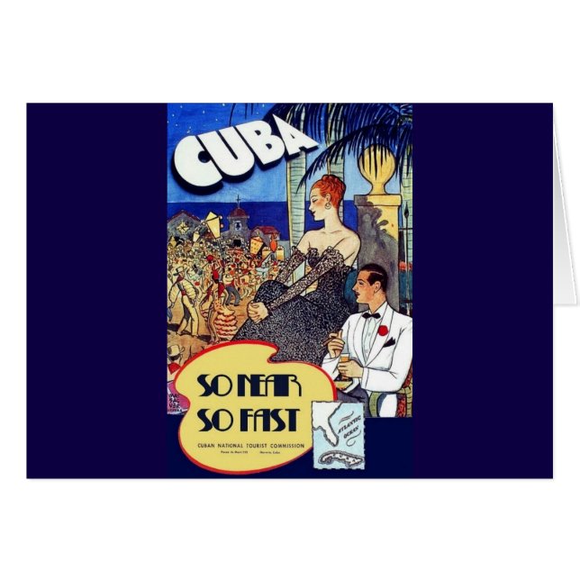 Vintages Kuba so schnell unterwegs (Vorderseite (Horizontal))