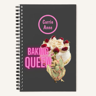 Vintages Kuchen Backen Königin Rezept Notizbuch