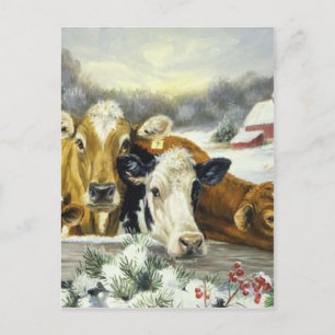 Vintages Kuhbild Postkarte