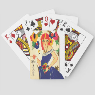 Vintages Kunst-Deko-Brücken-Tally Spielkarten