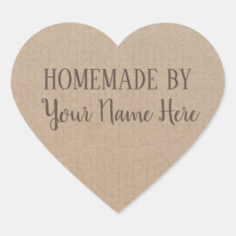 Vintages Kunsthandwerk aus Keks Herz-Aufkleber