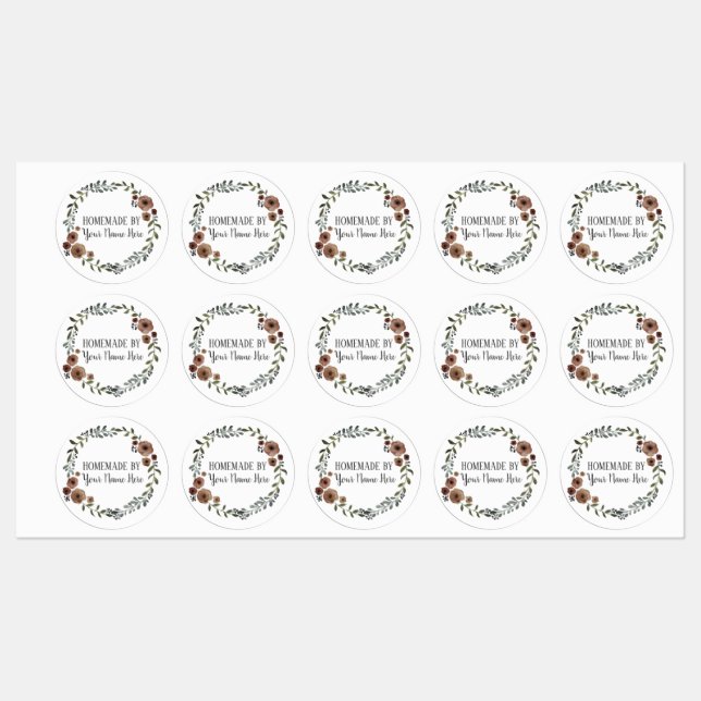 Vintages Kunsthandwerk Keks, hausgemacht Etiketten (Blatt)