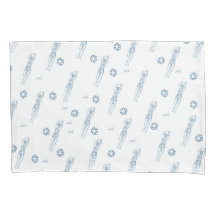 Vintages künstlerisches Snychro Schwimmer Blaues M