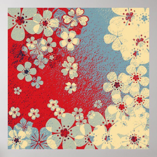 Vintages Kunstmuster und modernes Design Poster (Vorne)