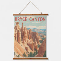 Vintages Kunstposter von Bryce Canyon.