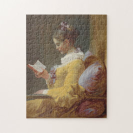 Vintages Kunstpuzzle "A Young Girl Reading" von Je Puzzle
