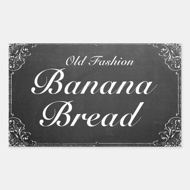 Vintages Label für Verzierte Rahmenkhalkboard Rechteckiger Aufkleber (Vorderseite)