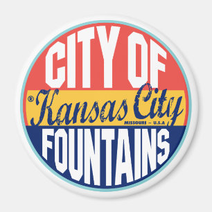 Vintages Label Kansas City Magnet