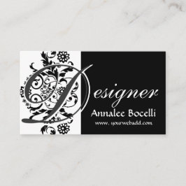 Vintages Lacey elegantes Trendy Monogramm-Mit Visitenkarte